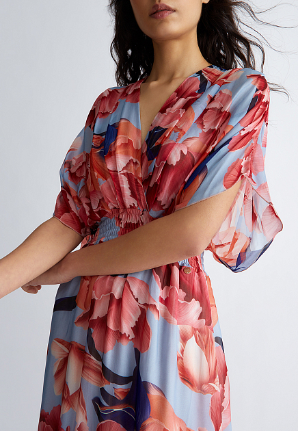 Платье LIU JO  - Вискоза, Шелк - цвет разноцветный