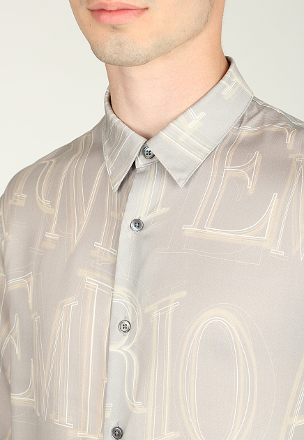 Рубашка EMPORIO ARMANI  - Лиоцелл - цвет серый