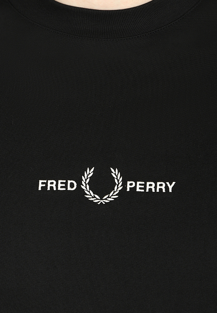 Футболка FRED PERRY  - Хлопок - цвет черный