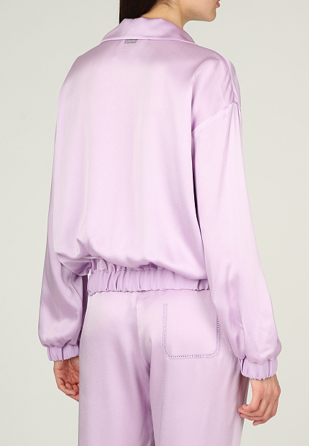Блуза VIA DELLE PERLE  - Вискоза, Ацетат - цвет фиолетовый
