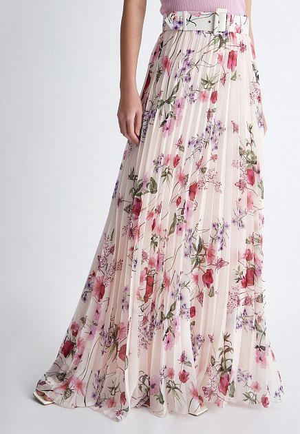 Плиссированная юбка с цветочным принтом LIU JO