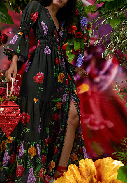 Удлинённое платье с цветочным мотивом  CHARO RUIZ IBIZA - ИСПАНИЯ