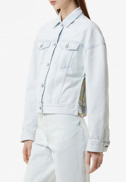 Джинсовая куртка GCDS  - Хлопок - цвет белый