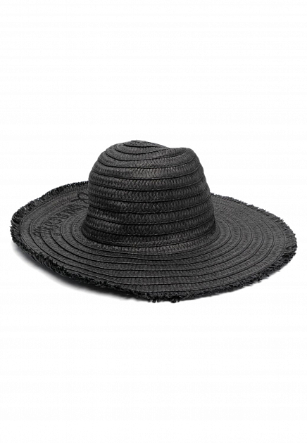 Плетеная шляпа с вышитым логотипом EMPORIO ARMANI
