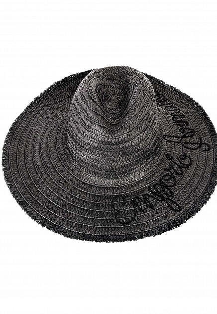 Плетеная шляпа с вышитым логотипом EMPORIO ARMANI - ИТАЛИЯ