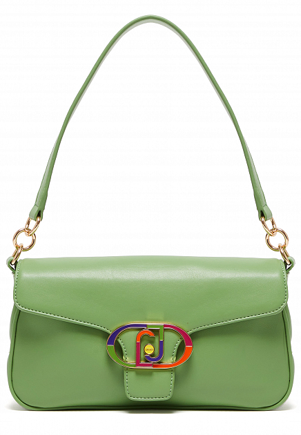 Зеленая сумка с цветным логотипом LIU JO