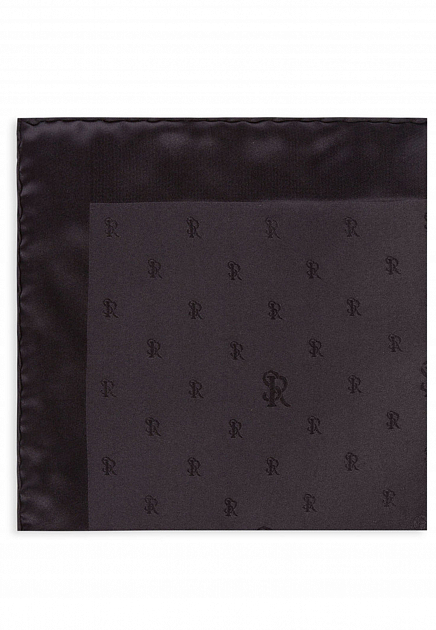 Черный платок с монограммой STEFANO RICCI - ИТАЛИЯ