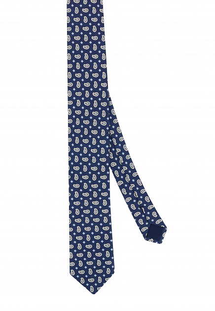 Синий галстук с узором пейсли CORNELIANI - ИТАЛИЯ