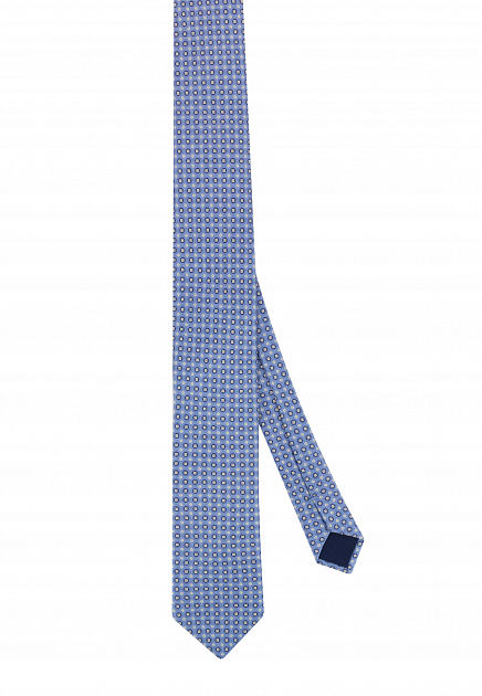Голубой галстук с принтом CORNELIANI - ИТАЛИЯ
