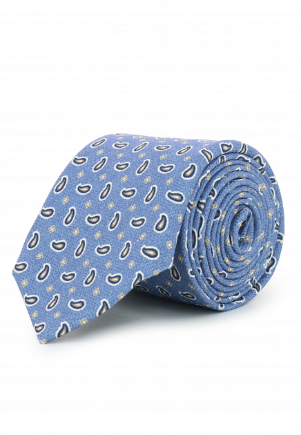Сиреневый галстук с узором пейсли CORNELIANI