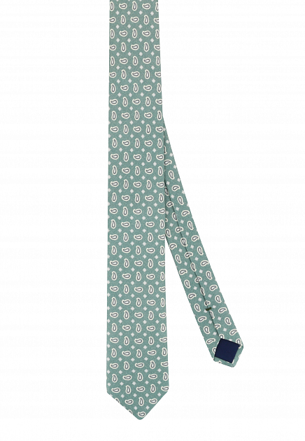 Фисташковый галстук с узором пейсли CORNELIANI - ИТАЛИЯ