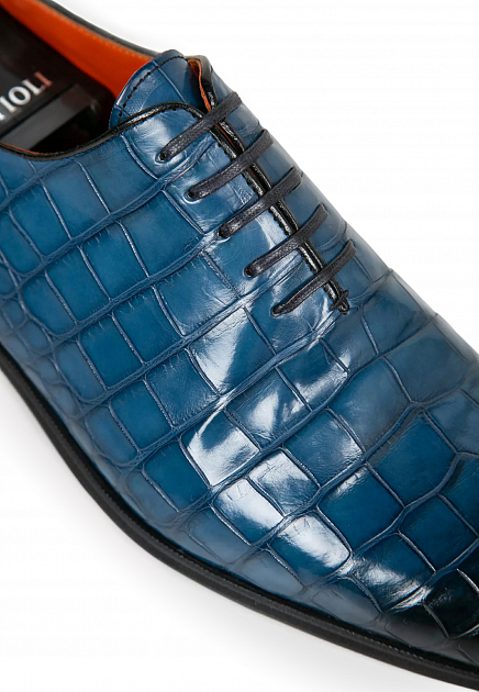 Туфли ARTIOLI  - Кожа крокодила - цвет синий