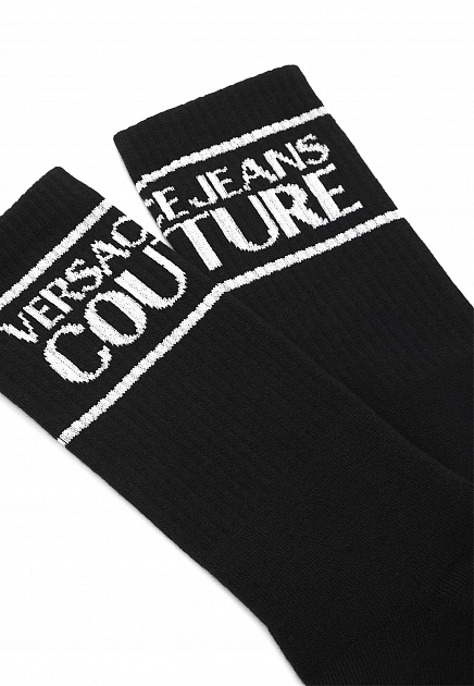Черные носки с контрастным логотипом VERSACE JEANS COUTURE - ИТАЛИЯ