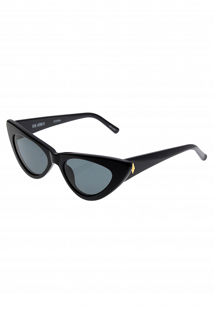 Солнцезащитные очки в черной оправе с золотым декором THE ATTICO - ИТАЛИЯ