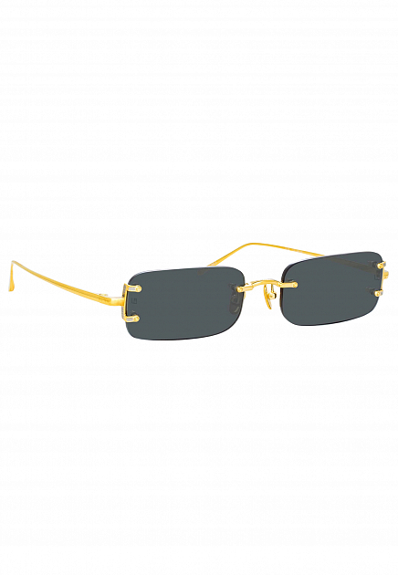 Солнечные очки с желтыми дужками LINDA FARROW