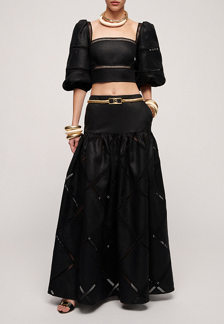 Блуза LUISA SPAGNOLI  - Лён - цвет черный