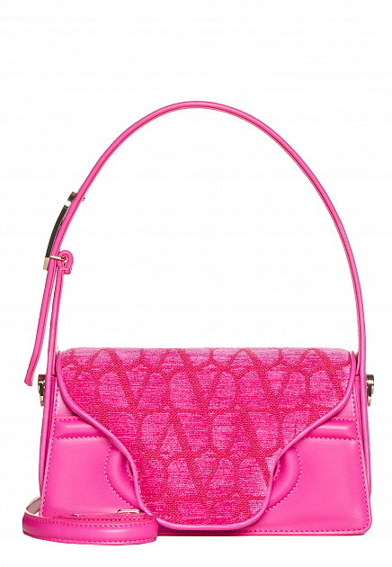 Розовая сумка с логотипом  VALENTINO
