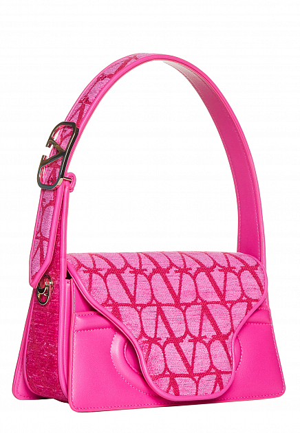 Розовая сумка с логотипом  VALENTINO - ИТАЛИЯ
