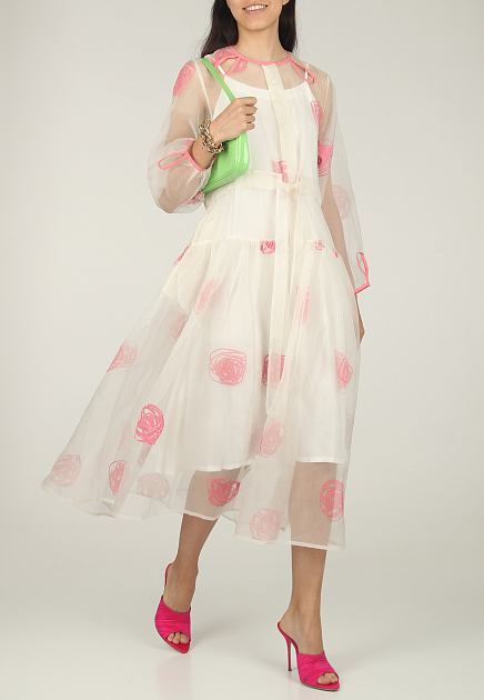 Платье из шёлка с фигурными вырезами LOVEBIRDS - ИНДИЯ