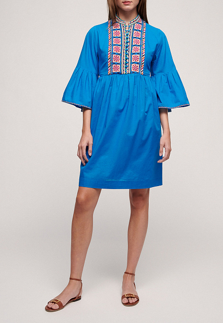 Платье-кафтан с этнической вышивкой LUISA SPAGNOLI - ИТАЛИЯ