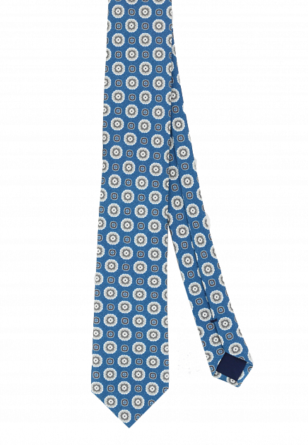 Бирюзовый галстук с узором CORNELIANI - ИТАЛИЯ