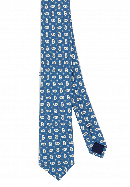 Голубой галстук с узором пейсли CORNELIANI - ИТАЛИЯ
