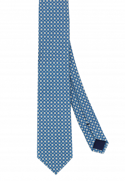 Светло-синий галстук с узором CORNELIANI - ИТАЛИЯ