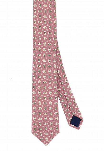 Алый галстук с узором пейсли CORNELIANI - ИТАЛИЯ