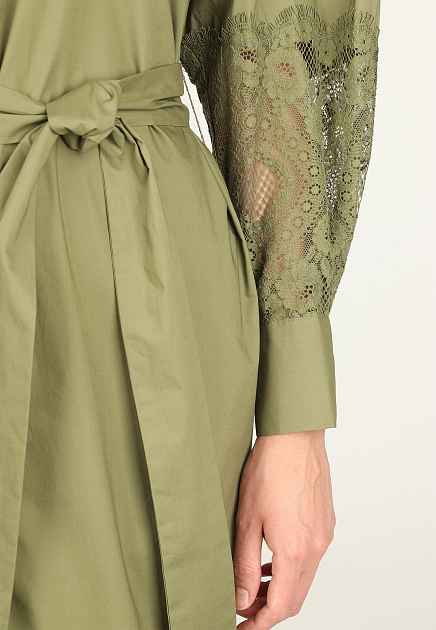 Платье TWINSET Milano  - Хлопок - цвет зеленый