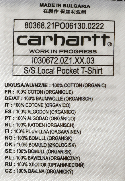 Футболка с графическим принтом на спине CARHARTT WIP - США