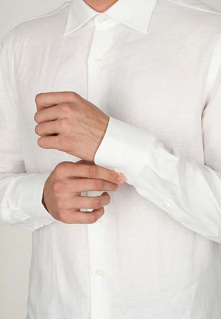 Рубашка CESARE ATTOLINI  - Лён - цвет белый
