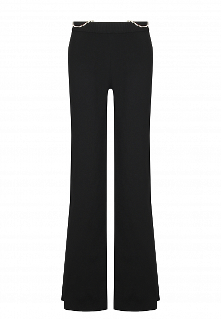 Трикотажные брюки с декором из нитей со стразами GCDS