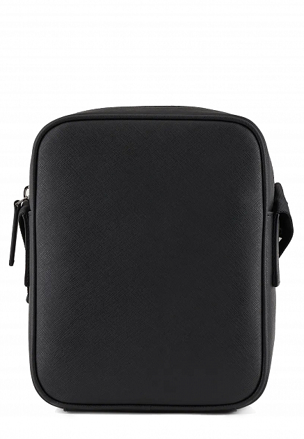 Черная сумка через плечо с накладным карманом EMPORIO ARMANI - ИТАЛИЯ