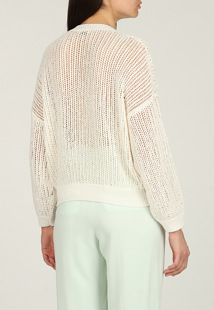 Пуловер PESERICO  - Хлопок - цвет белый