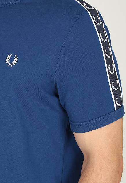 Футболка FRED PERRY  - Хлопок - цвет синий