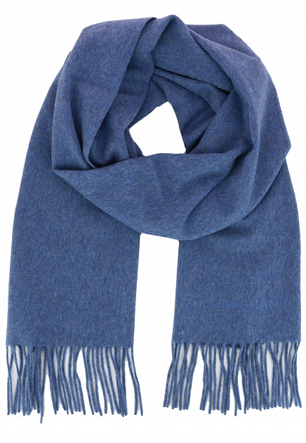 Синий кашемировый шарф CORNELIANI