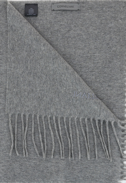 Серый кашемировый шарф  CORNELIANI - ИТАЛИЯ