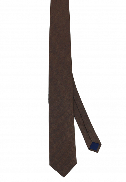 Коричневый галстук с двойным плетением CORNELIANI - ИТАЛИЯ