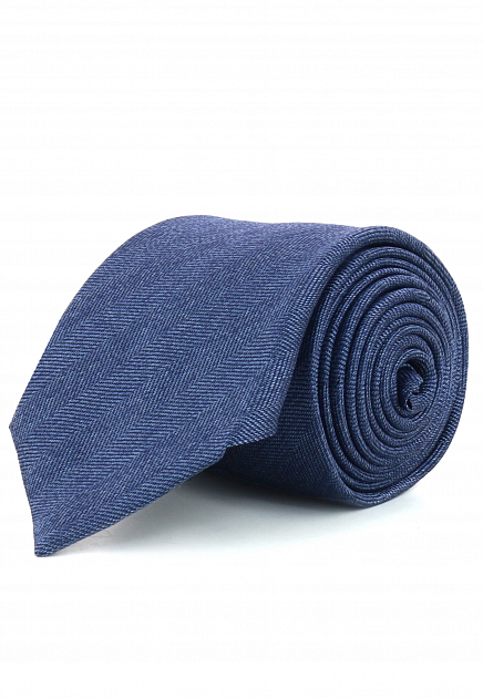Синий фактурный галстук  CORNELIANI