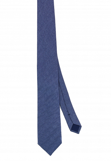 Синий фактурный галстук  CORNELIANI - ИТАЛИЯ