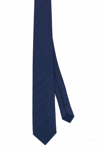 Темно-синий фактурный галстук  CORNELIANI - ИТАЛИЯ