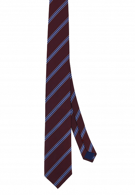 Бордовый галстук в полоску  CORNELIANI - ИТАЛИЯ