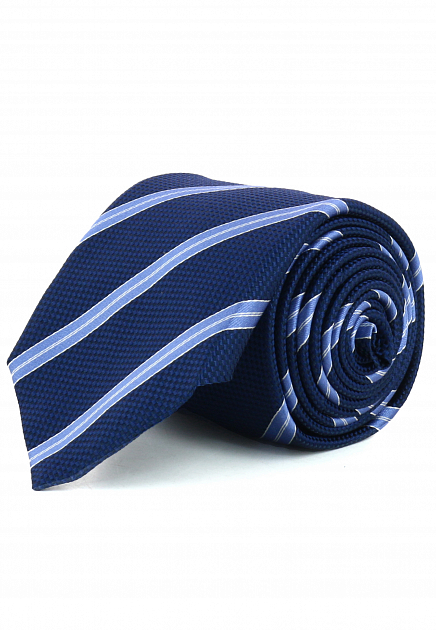 Синий галстук в полоску CORNELIANI