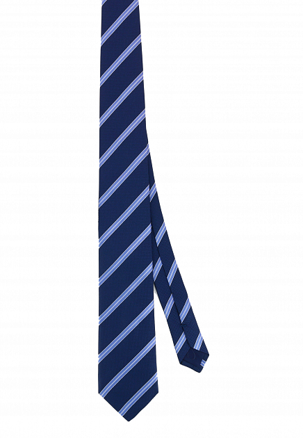Синий галстук в полоску CORNELIANI - ИТАЛИЯ