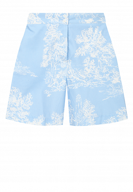 Хлопковые шорты с флористическими мотивами AZUR
