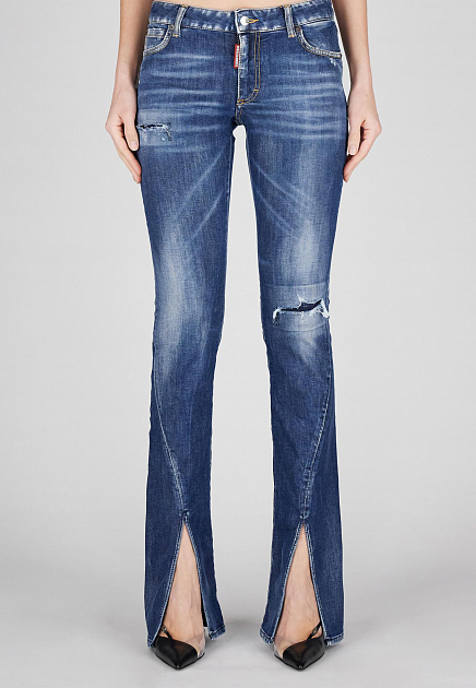 Облегающие джинсы с разрезами  DSQUARED2