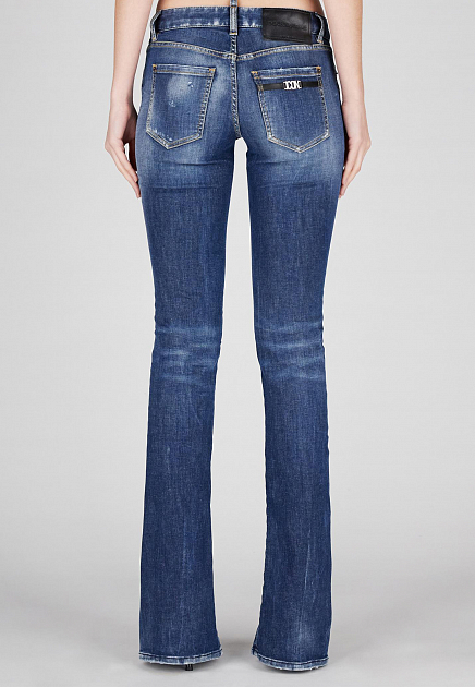 Облегающие джинсы с разрезами  DSQUARED2 - ИТАЛИЯ