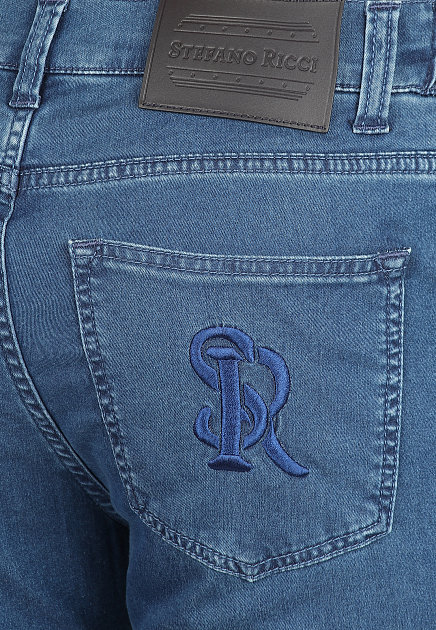 Базовые джинсы с вышитой монограммой STEFANO RICCI - ИТАЛИЯ
