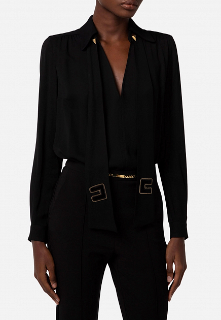 Блуза ELISABETTA FRANCHI  - Вискоза - цвет черный