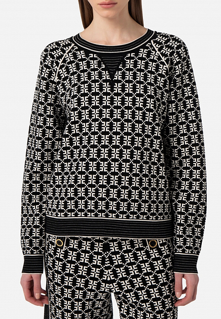 Пуловер ELISABETTA FRANCHI  - Вискоза - цвет черный